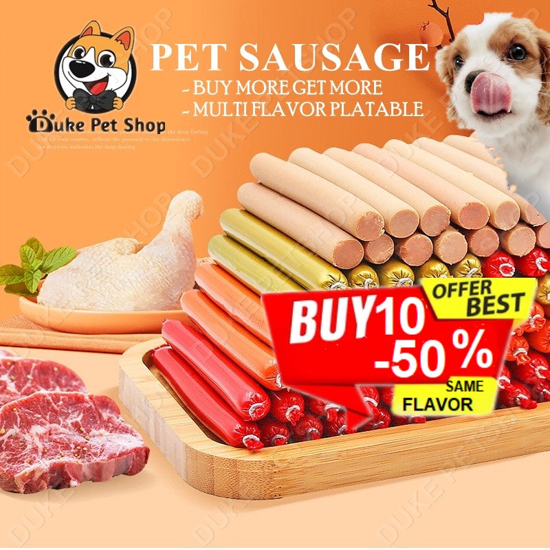 Dog Treat 15g Three Flavors of Sausage For All Dog Breeds Pet Snack Dog Treat