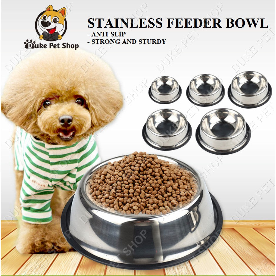 Pet dog cat Plain stainless Steel bowl/water bowl
