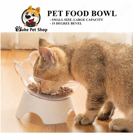 Cat Dog Elevated Bowls 15 DEGREE Raised Food Container With Stand Single Bowl