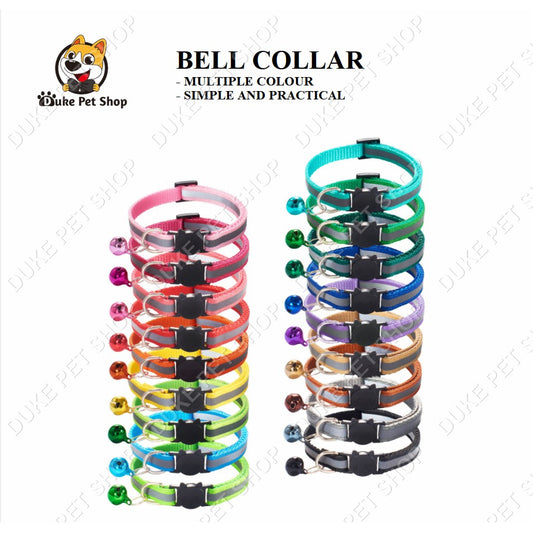 Pet Reflective Collar With Bell Safety Buckle Neck for Puppy Dog Cat