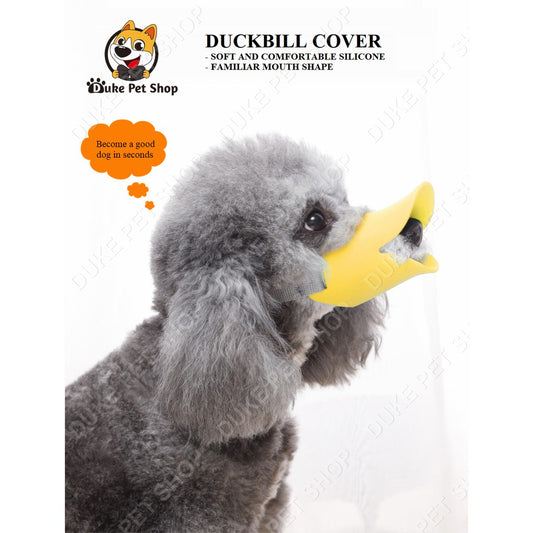 Dog Anti Bite Duck Mouth Shape Dog Mouth Cover Silicone Biteproof Pet Muzzle