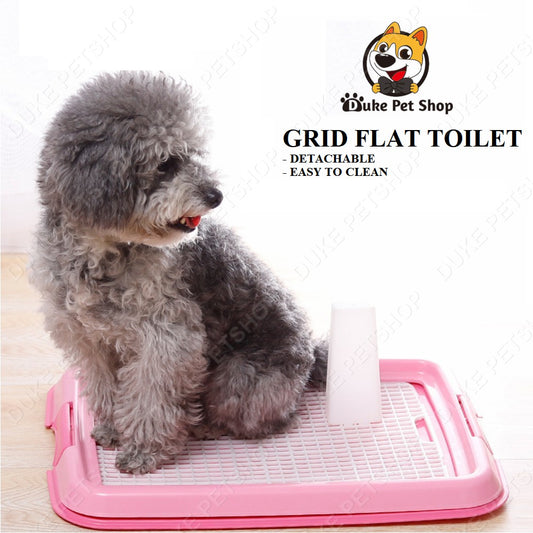 Pet Dog Training Toilet Tray Plastic Mesh Grid Flat Column Pure Color Large Small Dog Training