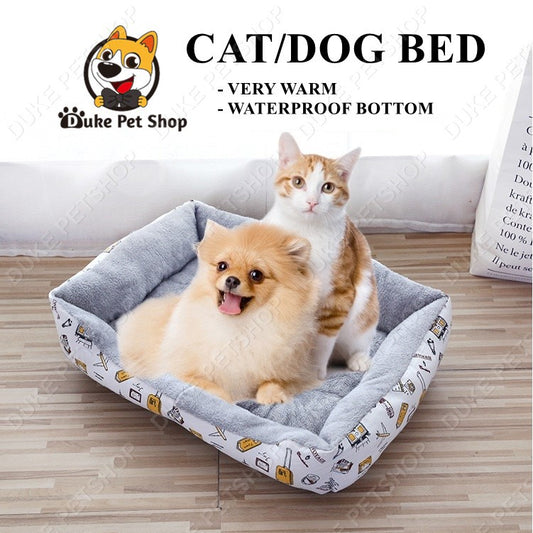 Crosshatch Flat Bed Pets Dogs Cats Bed
