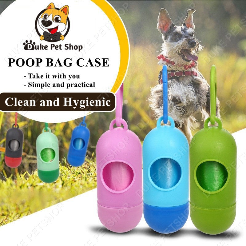 Poop Bag Dispenser Pet Dog Waste Garbage Case+Poop Pick Up Bags Holder