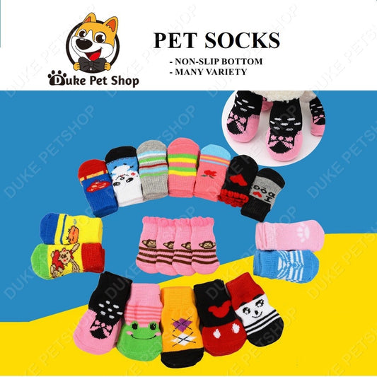 Pet Dog Cat Socks Anti-Slip Dog Cat Cotton Soft Indoor Wear Pet Socks