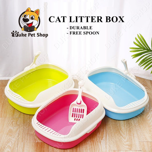 Cat Litter Box Anti Spill Semi-enclosed Open Deodorant Small Size