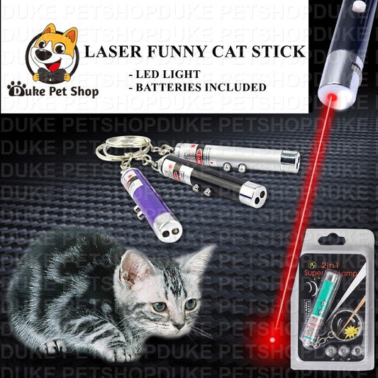 Laser funny cat stick New Cool 2 In1 Red Laser Pointer Pen With White LED Light Childrens Play DOG