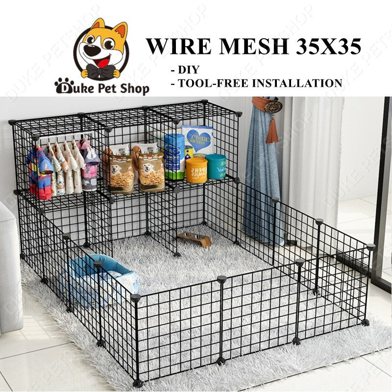 DIY Pet Fence Dog Fence Pet Playpen Dog Playpen Crate For Puppy, Cats, Rabbits 35cm x 35cm