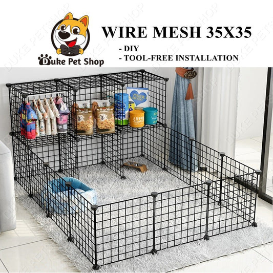 DIY Pet Fence Dog Fence Pet Playpen Dog Playpen Crate For Puppy, Cats, Rabbits 35cm x 35cm