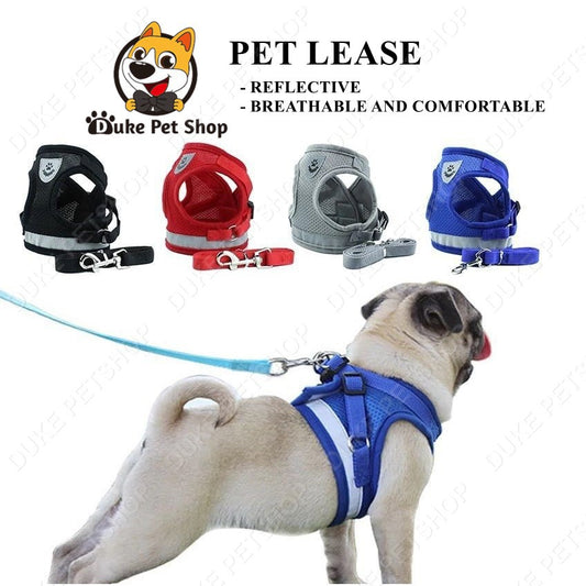 Walking Jacket Harness and Leash Pets Puppy Kitten Clothes Adjustable Vest Dog Vest Leash Pet Vest L