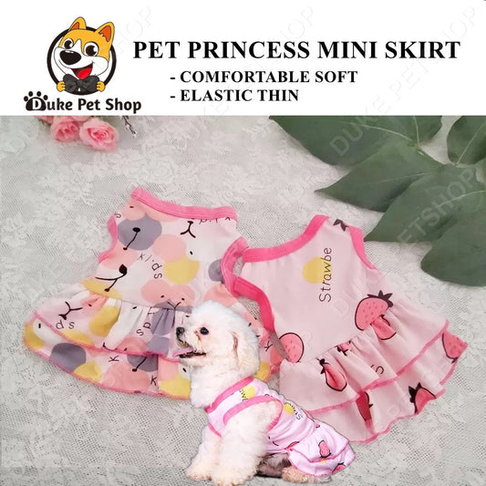 New Pet Clothes Summer Dog Dress for Dogs Cat Clothes Princess Mini Skirt Soft and Elastic